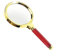 Xample® 60mm Handheld Magnifier, Wooden Handle 15x Magnifying Glass for Home Learning, Reading, Fault Finding, Jewelry, Aid, Repair - Antique Magnifying Lens