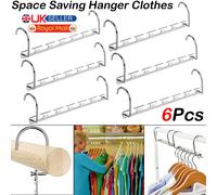 Xample 6x Space Saver Saving Wonder Metal Magic Hanger Clothes Closet Organize Hook UK in Silver Xample Silver