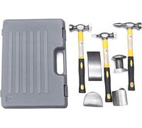 Xample 7Pc Car Auto Body Dent Repair Panel Beating Kit Fibreglass Hammers & Dollies Carbon Steel Panel Tools For Diy & Professional Use