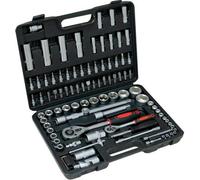 Xample 94Pc 1/4" & 1/2 Drive Socket Ratchet Wrench Set External Screwdriver Torx Ratchet Quick Release Spanner 1/2" 1/4" Driver Bit Set