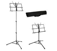 Xample Adjustable Height Tripod Music Book Stand Sheet Holder Base Foldable W Carry Bag in Black Xample Black