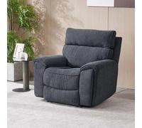 Xample Atlanta Grey Cord Fabric Power Recliner Armchair Power Recline,usb-A & Usb-C Ports,supportive Foam Cushions & White Glove Assembly