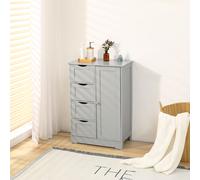 Xample Bathroom Storage Cabinet 4-Drawer Cupboard Free Standing Unit Shelf Furniture in Grey Xample Grey