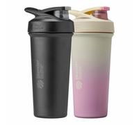 Xample Blenderbottle Strada Stainless Steel Shaker Bottles 740Ml 2 Pack Insulated Leakproof Bpa Free Protein Mixer Cup