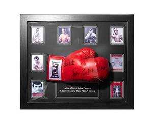 Xample British Boxing Legends Signed Framed Everlast Boxing Glove, Autographed Memorabilia