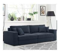 Xample Coddle Infinity Navy Velvet Convertible Sofa Bed 3-In-1 Sofa, Lounger & Sleeper, Pocket Coil Cushions, 4 Accent Pillows, 152X203Cm