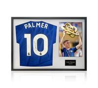 Xample Cole Palmer Signed Framed Chelsea Football Shirt Including 1 Photo, With White Mount