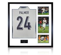 Xample Cole Palmer Signed Framed England Football Shirt With 3 Photos, Autographed Memorabilia