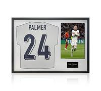 Xample Cole Palmer Signed Framed England Football Shirt With Photo, White Mount, Certificate Of Authenticity.