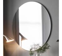 Xample Gallery Hayle Black Round Mirror 100Cm Wall Mirror With Stylish Metal Frame, Mdf & Glass, Wall Fitting Included