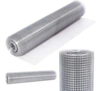 Xample Galvanised Steel Welded Wire Mesh Roll 30M X 1100mm, 1" Square, Heavy Duty Fence For Chicken Coop, Garden, Rabbit & Pet Enclosures