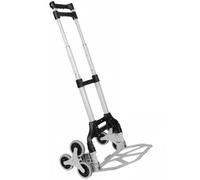 Xample Heavy Duty Climb Stairs Folding Trolley 165-Lb Load Capacity Portable Aluminum Alloy Cart With 3-Wheel Design, Easy Storage