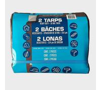 Xample Heavy Duty Reversible Tarpaulin 2 Pack Brown Silver 12Ft X 16Ft Weather Resistant Uv Protected Tarp Cover