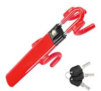 Xample Heavy-Duty Steering Wheel Lock Twin Bar, Adjustable Fit For Cars, Suvs, Trucks & Vans High-Visibility Security Device With 2 Keys