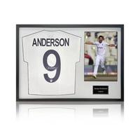 Xample James Anderson Signed Framed England Cricket Shirt With Photo, Official Memorabilia, White Mount, Fan Cave