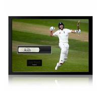 Xample Joe Root Signed Framed Mini Cricket Bat England Cricket Memorabilia With Celebration Design