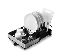 Xample Joseph Joseph Extend Steel Expandable Dish Rack Stainless Steel, Cutlery Drainer, Adjustable Tray, Non-Scratch, Easy Drain