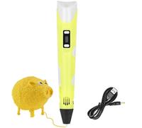 Xample Kids 3D Drawing Printing Pen With Lcd Screen Birthday Gift Creative Diy Drawing Tool For Children, With Pla/abs Filaments - Yellow