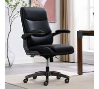 Xample La-Z-Boy Manager S Office Chair With Flip-Up Arms - Comfortcore Plus Seat, Recline & Tilt Adjustments, Height Adjustable, Black