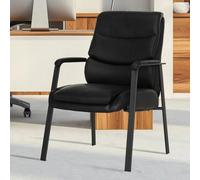 Xample La-Z-Boy Visitors Chair In Black Pu Upholstery, Comfortcore Plus Seat, Ergonomic Padded Arms, Solid Metal Frame, Office Seating