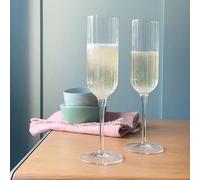 Xample Luigi Bormioli Bach Champagne Flute Glasses 210Ml 8 Pack, Titanium Reinforced, Italian Craftsmanship, Dishwasher Safe
