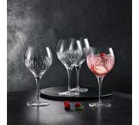 Xample Luigi Bormioli Diamante Crystal Gin Glasses 650Ml 8 Pack, Lead-Free Crystal, Handcrafted, Titanium Reinforced, Dishwasher Safe.
