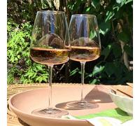 Xample Luigi Bormioli Talismano Chardonnay Glasses 450Ml 8 Pack, Lead-Free Crystal Glass, Handcrafted, Titanium Reinforced
