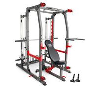 Xample Marcy Sm-4903 Smith Machine & Bench, Multi-Functional Home Gym Cage, Heavy Duty Steel, Cable Pulley, Dip Bar