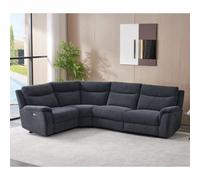 Xample Maverick Grey Fabric Power Reclining Corner Sofa 2 Recliners Usb-A & Usb-C Charging Ports Modular White Glove Delivery