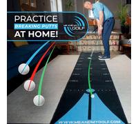 Xample Me And My Golf 11Ft Putting Mat With 3 Breaking Balls, Precision Markings, Coaching Plan & Carry Case For Golf Training
