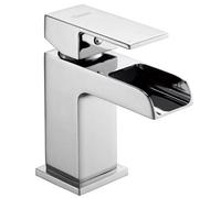 Xample Methven Deva Sparkle Mk2 Basin Mixer Tap Modern Waterfall Spout, Tilt & Turn Control, Press-Top Waste, Chrome Finish