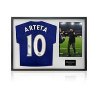 Xample Mikel Arteta Signed Framed Everton Football Shirt With Photo, Official Memorabilia, White Mount, Fan Cave