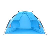 Xample Pacific Breeze Easy Setup Beach Tent Deluxe XL with Extendable Floor for Privacy in Blue Xample Blue