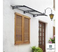 Xample Palram Canopia Aquila 2050mm Door & Patio Cover, Clear Uv-Protected Solid Panel, Galvanised Steel Support, Easy Diy Install