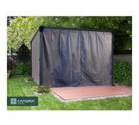 Xample Palram Canopia Palermo Gazebo Curtain Set Black Uv Resistant Privacy Curtains Patio Outdoor Cover