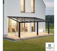 Xample Palram Canopia Stockholm 11Ft 2" X 21Ft 8" Aluminium Patio Cover, Uv-Protected Polycarbonate Roof, Rust-Resistant, Diy Assembly