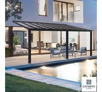 Xample Palram Canopia Stockholm 11Ft 2" X 26Ft 4" Aluminium Patio Cover, Uv-Protected Polycarbonate Roof, Rust-Resistant, Diy Assembly