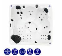 Xample Platinum Spas Trident 5 Person Hot Tub - 40 Jets, 2 Loungers, Led Lights, Bluetooth, 13Amp Plug & Play -Installed With Cover