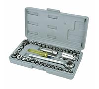 Xample Premium Quality 40 Pieces Socket Set for Precision Mechanics - S.A.E and Metric Size Socket Set for Professional Results Every Time - Corrosion-Resistant Car Socket Set of 1/4 and 3/8 Drive