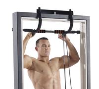 Xample Pull Up Bar Doorway Fitness Home Gym Chin Up Bar Exercise Strength Work Out Dips in Red Xample Red One Size