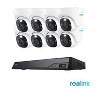 Xample Reolink 12Mp (4K+) Uhd Nvr Poe Ai 16 X Channel / 8 X Dome Camera Kit With 4Tb Hdd - Smart Detection, Colour Night Vision