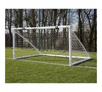 Xample Samba Multi Size Folding Football Goal 12X6Ft Portable Heavy Duty Net Garden Training Goal With Carry Bag White