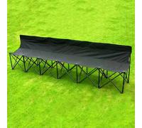 Xample Samba Sports 6 Seater Folding Portable Team Bench Heavy Duty Steel Frame 600D Fabric Lightweight Carry Bag Instant Setup