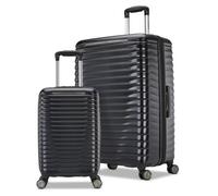 Xample Samsonite Element 2 Piece Hardside Luggage Set Black Lightweight Polycarbonate Suitcases With 360 Degree Spinner Wheels