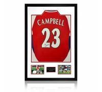 Xample Sol Campbell Signed Framed Arsenal Football Shirt With 2 Photos, Autographed Memorabilia