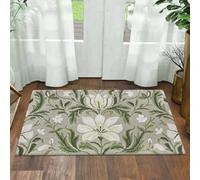 Xample Spring Lily Hooked Accent Rug 56X97Cm Memory Foam Soft Non Slip Polypropylene Floral Design Floor Mat Indoor Rug