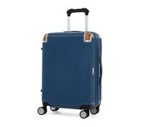 Xample Swiss Military 51Cm Carry On Hardside Suitcase In Navy Polycarbonate Cabin Case, Tsa Lock, Double Wheels, Lightweight Travel Lugga