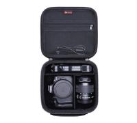 XANAD DSLR Hard Cameras Case Canon EOS 2000D/ 4000D DSLR, EOS Rebel T7 /R100 /R50 /R5 /R6 Mark II /R7 /R8 /90D /5D Mark IV Camera, Lens, Tripod, with 3 Pieces of Dividers and Shoulder Strap-Black