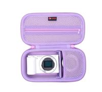 XANAD Hard Camera Case for Mirrorless Digital Camera and Lens Purple | for Sony Alpha a6000/a6100/a6400/a6600/a6700/Sony Alpha 7 II IV/Sony rx100 vii,Travel Bag with a Shoulder Strap and Dividers