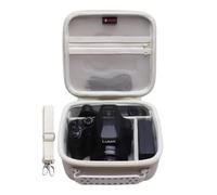 XANAD Hard Camera Case for Panasonic Lumix with Shoulder Strap Beige | for Panasonic Lumix TZ99/TZ300/FZ80D/FZ80/FZ82 Travel Zoom Camera,Lens,Tripod with 3 Pieces of Dividers